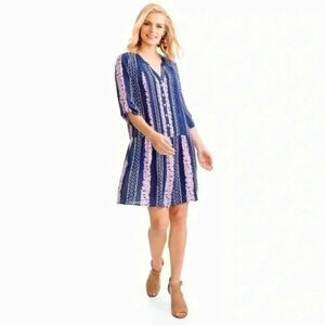 Southern Tide‎ Eva Blue Night Floral Dress